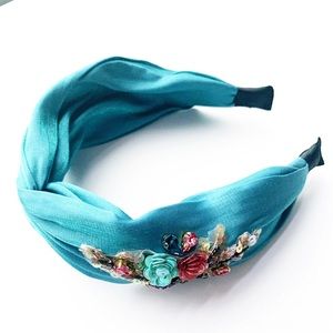 Blue embellished headband